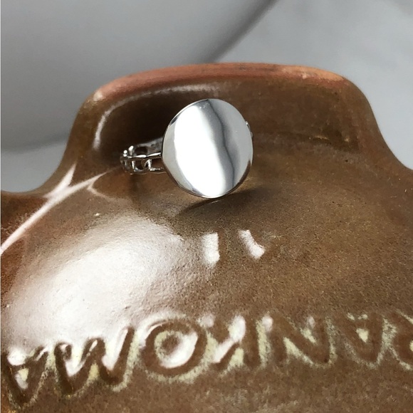 925 Sterling Silver Ring with a Chain Band - Picture 6 of 12